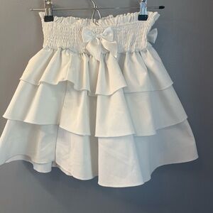 SHEIN Cream Layered A-Line Skirt